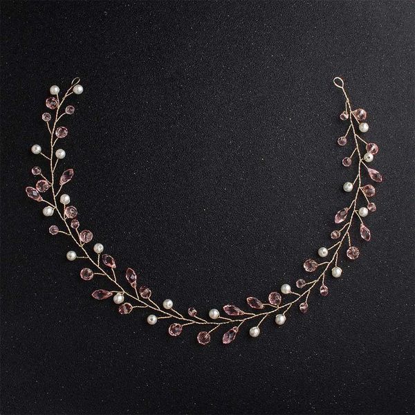 

qyy простые handmade свадебные галстуки новые ювелирные изделия аксессуары pearls кристалл гибкий волос для женщин невесты диадемы bbykae ho, Black;brown