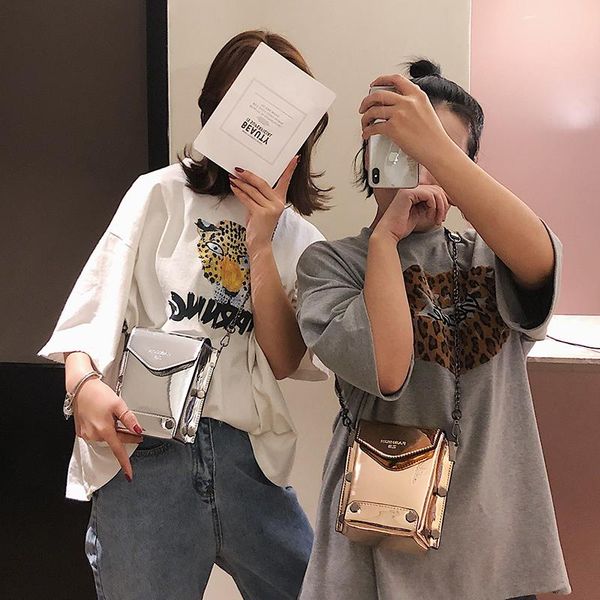 

bags for women handbag new small bag female korean version of the fashion rivet shoulder messenger bag chic