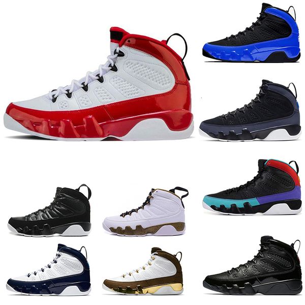 

2020 racer blue 9 9s mens basketball shoes gym red anthracite the spirit bred og space jam athletics sports sneakers size 7-13