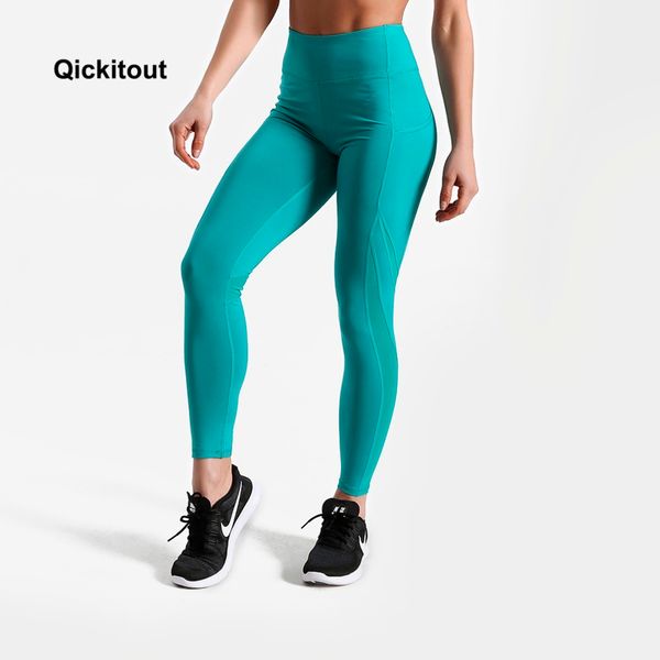 

fashion women's leggings mesh patchwork female elastic pant capri women fitness leggings solid color 201202, Black