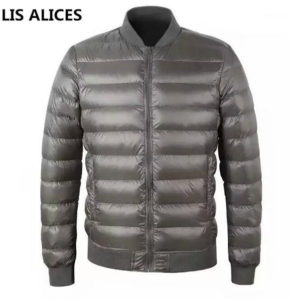 

men's down & parkas casual white duck jacket men autumn winter warm coat men's ultralight male windproof parka brand1, Black