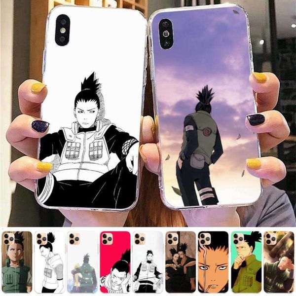 

3bpcs naruto shippuden animation - cartoon shikamaru mobile phone box is def 7 66s plus x 5s se 2020 xr 11 12 mini pro xs.cf1