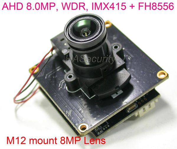 

cameras 8mp ahd-8.0mp @ 15fps , 1/2.8" sony imx415 cmos image sensor + fh8556 cctv camera module pcb board +osd cable +m12 lens