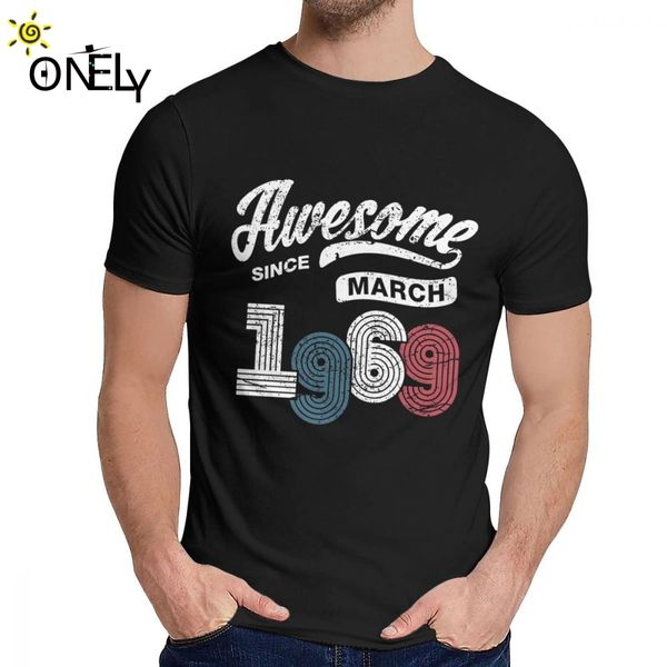 

awesome since march 1969 vintage 49th birthday unique design leisure classic round neck tee sport hooded sweatshirt hoodie men t shirt