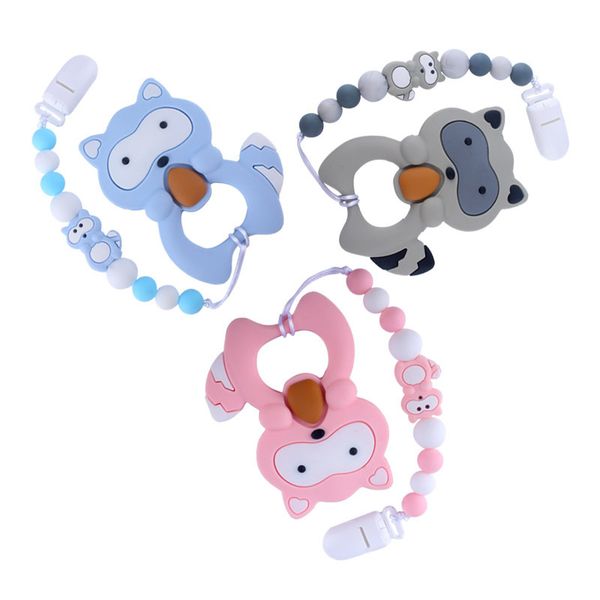 

pacify pacifier chain baby silicone nipple clip gutta percha set new cartoon