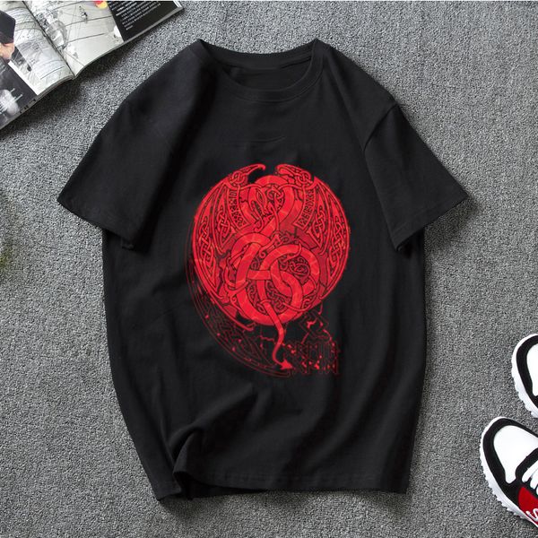 

yormungandr red new summer t shirt t-shirt fashion cool tshirt female harajuku tees clothing sport hooded sweatshirt hoodie