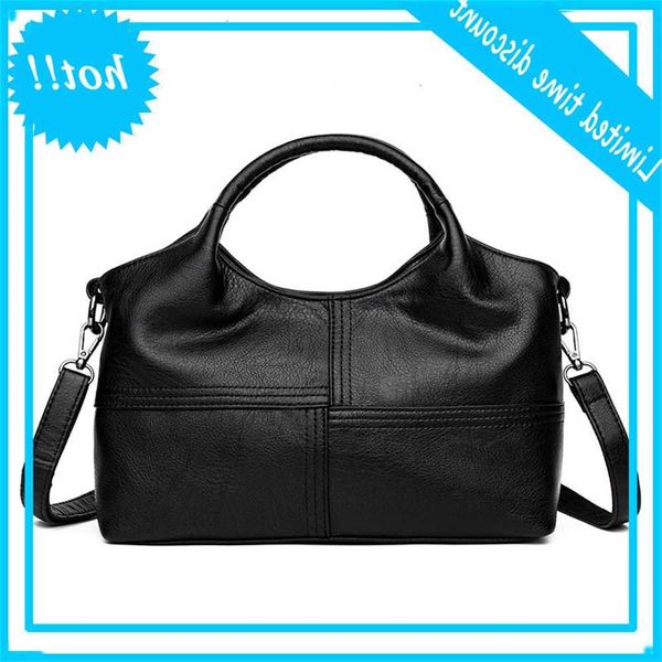 

split leather soft shoulder bag 2020 new retro high capacity handbag for women luxury designer women's cross body bags