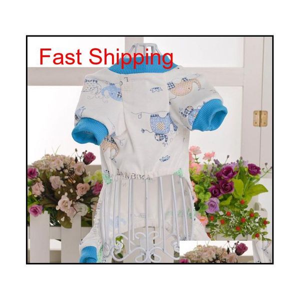 

pet small dog cotton animal printed jumpsuit coat pajama qylqbr toys2010