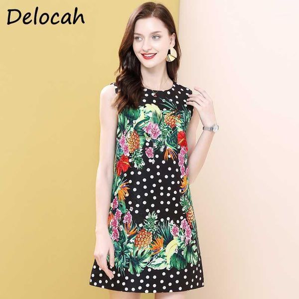

delocah summer fashion designer women dress sleeveless gorgeous crystal beading dot printed bodycon mini dresses vestidos1, Black;gray