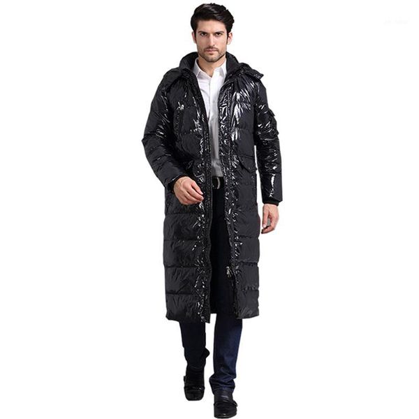 

designers made 90%white duck x-long casual down jacket winter male jackets warm thick down jackets coat for men1, Black