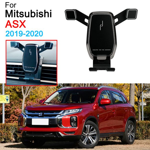 

43fgvent car support air mount clip clamp mobile phone holder for mitsubishi asx accessories 2019 2020