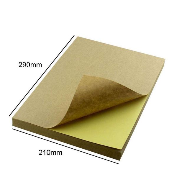 

100sheets a4 colorful blank adhesive sticker self adhesive a4 kraft paper for laser inkjet printer packaging label 11 se bbylzp