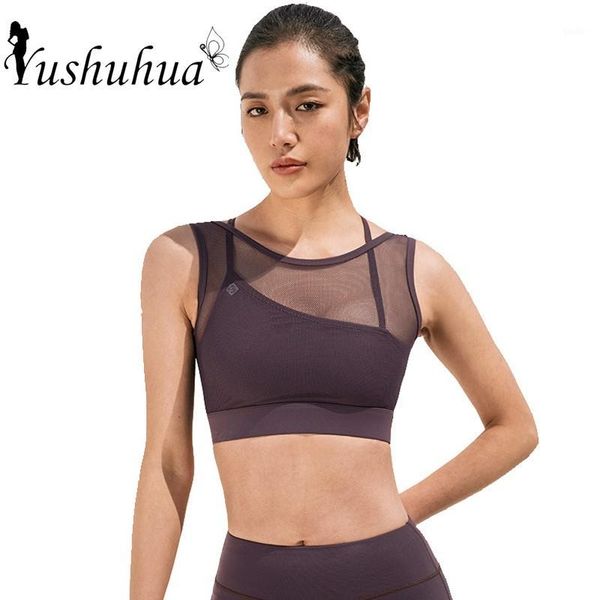 

mesh breathable yoga bra fitness women shockproof sports bra workout running sportswear underwear back sport1, White;black