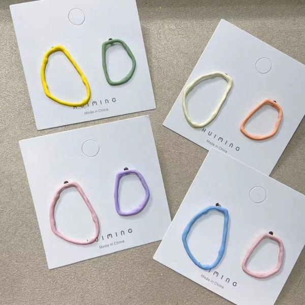 

hoop & huggie m&d color flower earrings for women 1 pair geometric small jewelry, Golden;silver