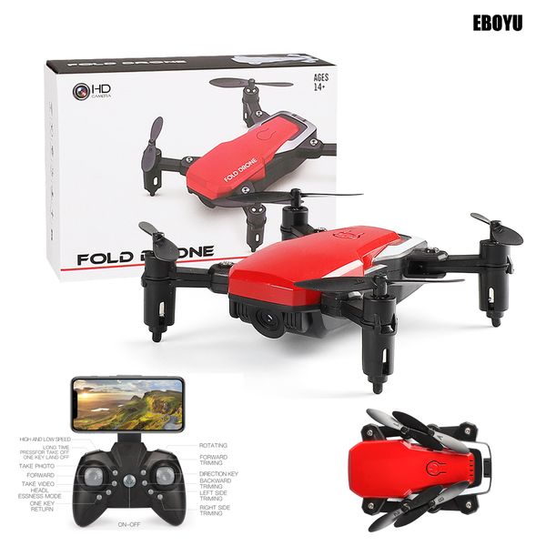 

eboyu lf606 2.4ghz mini fold rc drone 720p/480p wifi fpv rc drone altitude hold headless mode one key return rc quadcopter rtf 201119