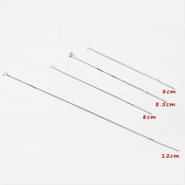 

925 sterling silver ear line 8 12cm earrings chain charm for diy jewelry making finding long tassel earring accessoriessupplier h qyljpk