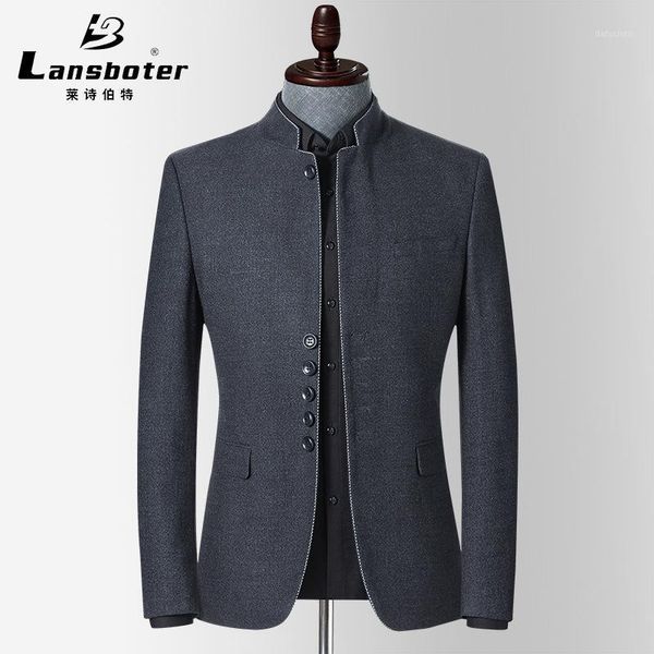

stylish stand collar blazer men slim fit suit jacket men terno masculino blazer formal working blazers dress fs-2171, White;black