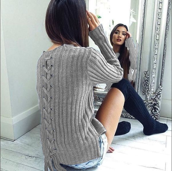 

autumn and winter new solid color pit strips women's t-shirt, White