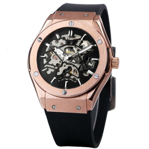 

watch men's automatic mechanical taobao watch, Slivery;brown