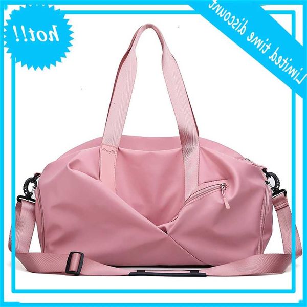 

great capacity nylon sports gym for 2021 women travel tasks effects color handbags shoe bags compartment