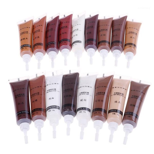 

2pcs/lot 20g wood furniture refinishing paste wood floor scratch fast remover repair paint wax for furniture 17 colors1
