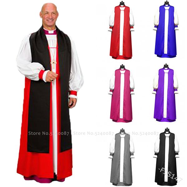 

halloween men's african costume big stone base robe worship dress dress carnival priest monk cape universe costume, Gray;blue