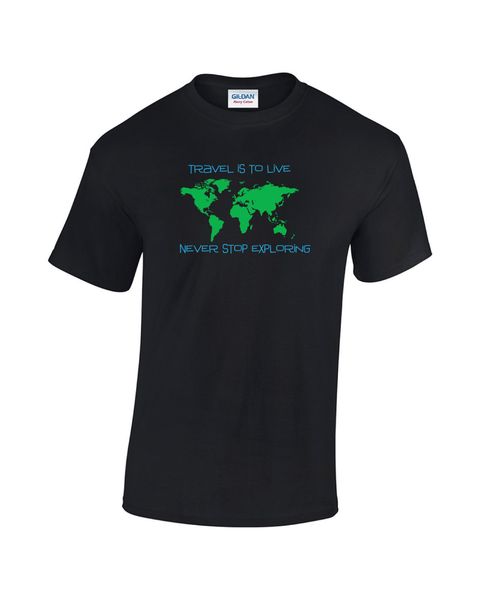 

new summer cool tee shirt travel is to live - never sexploring black t shirt world map tourism t-shirt sport hooded sweatshirt hoodie
