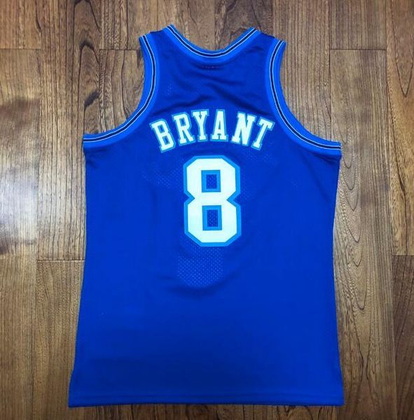 

men los angeles lakers bryannt mitchell & ness 1996-97 blue hardwoods classics player jersey, Black;red