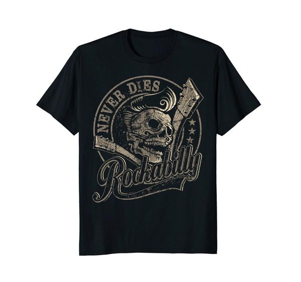 

sport 2020 men's funny shirt gift for rockabillys skull guitar print for t shirt