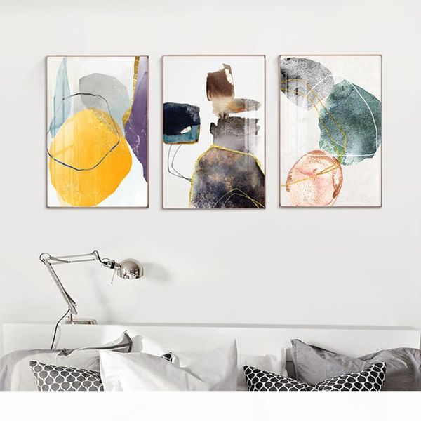 

абстрактные красочные камни холст картина мода печати плакатов strange thing wall art for living room cuadros home decor nodic