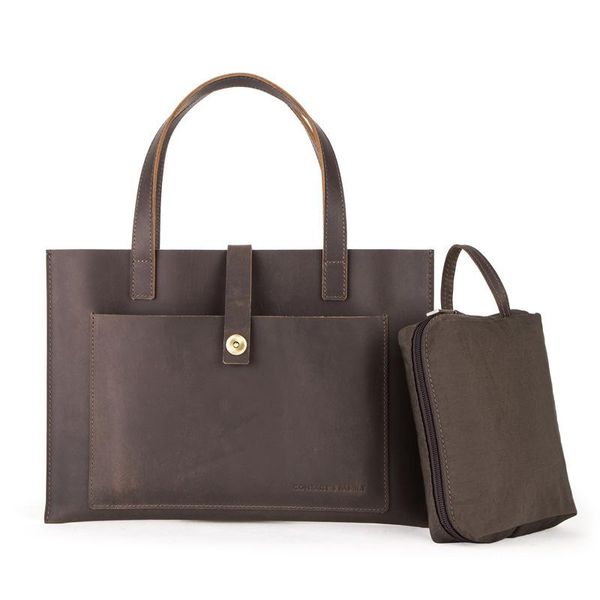 

new design crazy horse skin suitable pro13.3 inch tablet handbag storage genuine leather messenger computer bag men briefcase