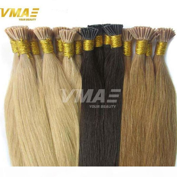 

vmae brazilian natural black brown blonde double drawn 1g strand 100g pre bonded straight keratin stick i tip human hair extension
