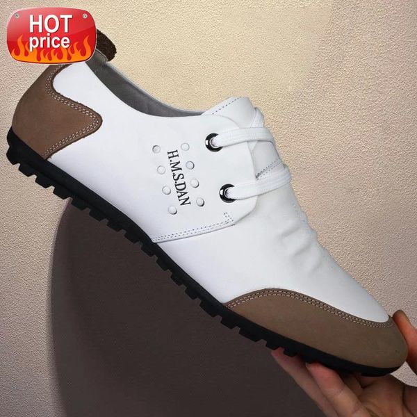 

2020 new men dress shoes leather casual shoes soft lightness non-slip waterproof casual wear-resistant #nd7m