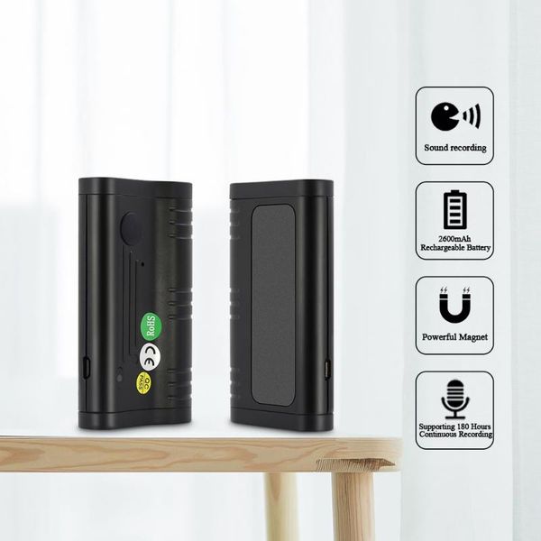 

digital voice recorder powerful magnetic dictaphone 180 hours long battery life 8g audio activated recording with e-torch
