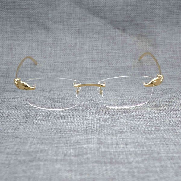 

2022 factory wholesale model men titanium alloy glasses frames rimless square eyeglasses clear lens optical gold frame eyewear for reading s, White;black