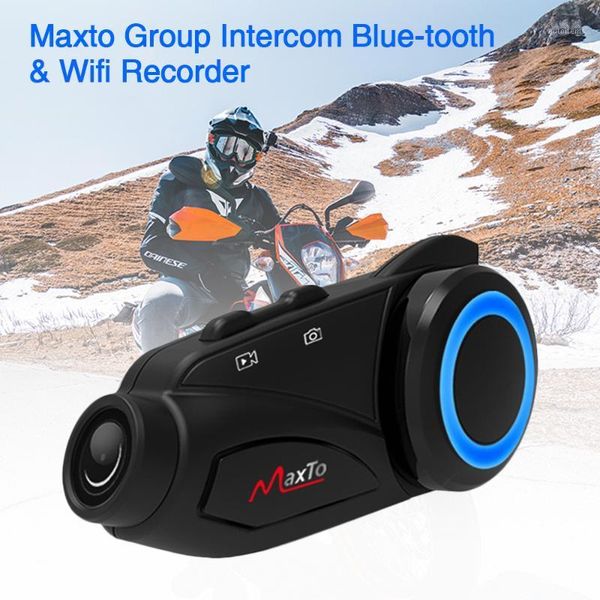 

motorcycle wifi hd loop video recording camera 1080p for group 6 riders moto intercom interphone optional soft/hard microphone1
