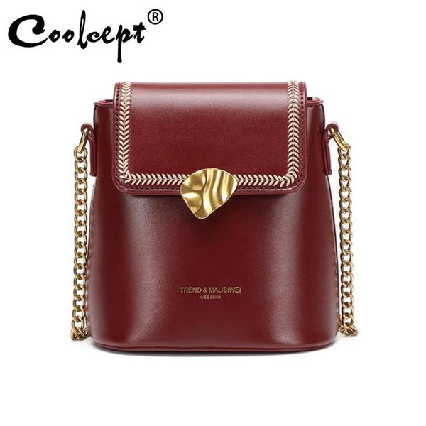 

coolcept 2021 summer brand designer shoulder bags for women fashion pu leather handbags and purse vintage messenger bag