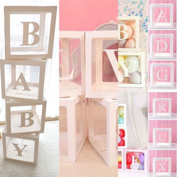 

rtwsv girls gift box pink white baby shower box for transparent gift decoration decoration boys or transparent party decorations snbge