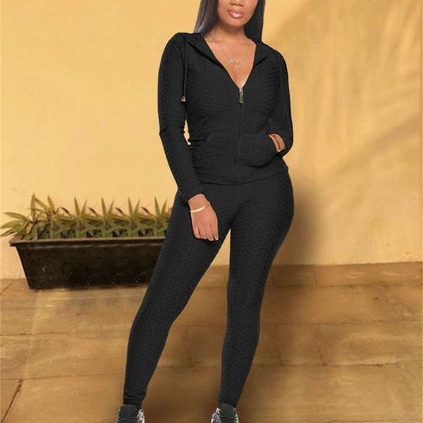 

sweater solid hooded 2020 multi color women's long sleeve sports zipper cardigan set, Gray