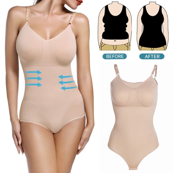 

slimming full slips strapless shaperwear full body shaper seamless high waist tummy control for women under dress women corset, Black;white