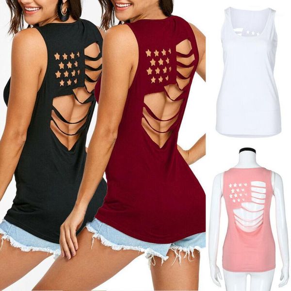 

women summer solid color hollow backless vest silky satin camisole sleeveless tank splendid1, White