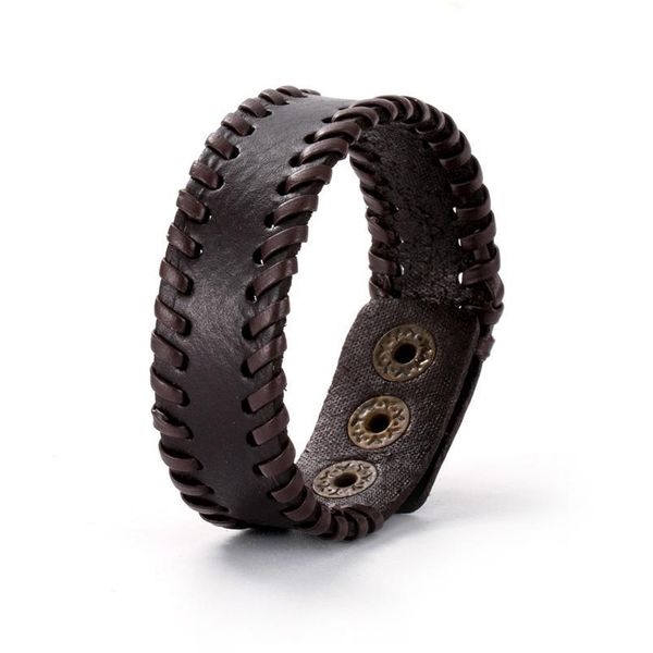 

simple men women wristband vintage punk braided thin leather bracelet jewelry couples gift drop qylguf