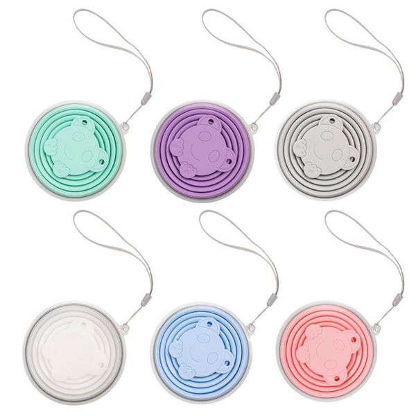 

6 colors 250ml silicone travel cup retractable folding coffee cup telescopic collapsible tea cup outdoor sports tour water bbyuir sweet07