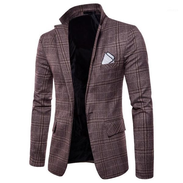 

men's jackets masculino men's suit jackets blazer hombre lattice coats fashion slim fit british style smart casual1, White;black