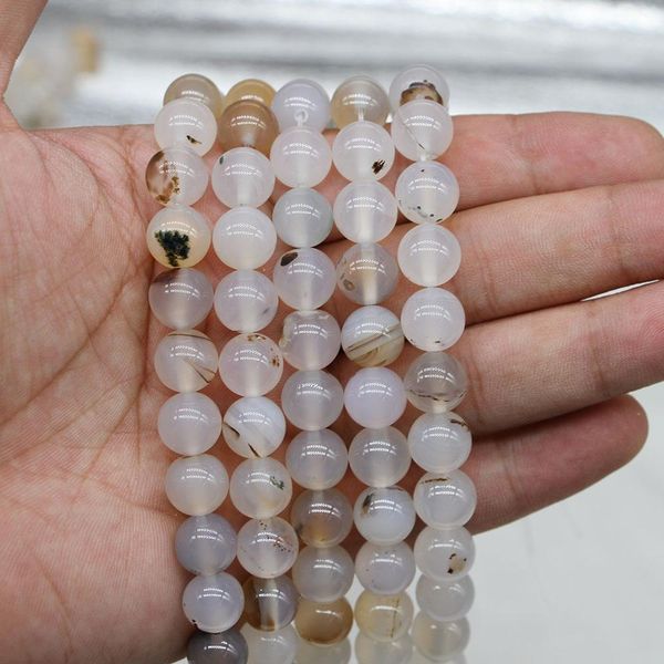 

1 strand natural white black flower agat stone bead round loose spacer beads for jewelry making findings diy bracelet wholesale h wmtmzy