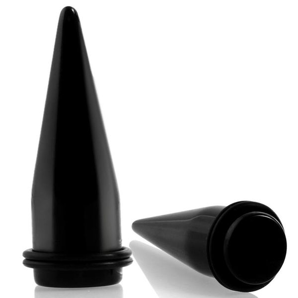 

2pcs/lot acrylic ear gauge taper and plug stretching kits mixed color ear flesh tunnel expansion ear plug body piercing jewelry q sqcdfn, Silver