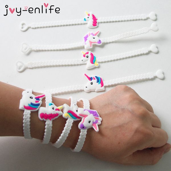 

unicorn theme rubber bangle bracelet keychains birthday decorations kids favors wristband unicornio party supplies