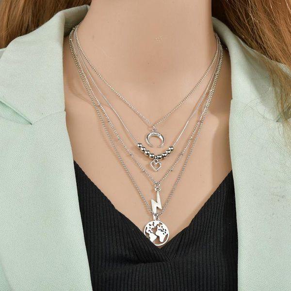 

new gold портрет coincross presentsnecklace для женщин choker цепи ожерелья заявление layered bijoux femme ожерелье se200034 wmtrxq, Silver