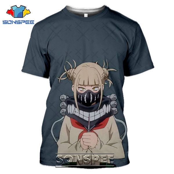 

himiko toga senpai japanese anime girl 3d print shirts hippie funny anime men clothing