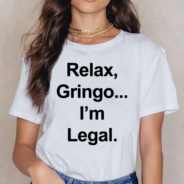 

топы футболка женщины relax гринго i m legal смешной мексиканский испанский юмор материнство basic black женский рубашка спортивная с капюшо